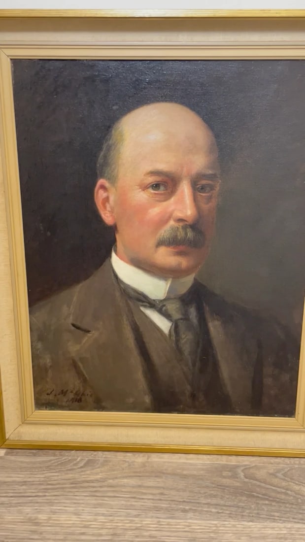 Scottish Oil Painting Portrait Of Glasgow Iron and Steel Merchant By John McGhie - 2