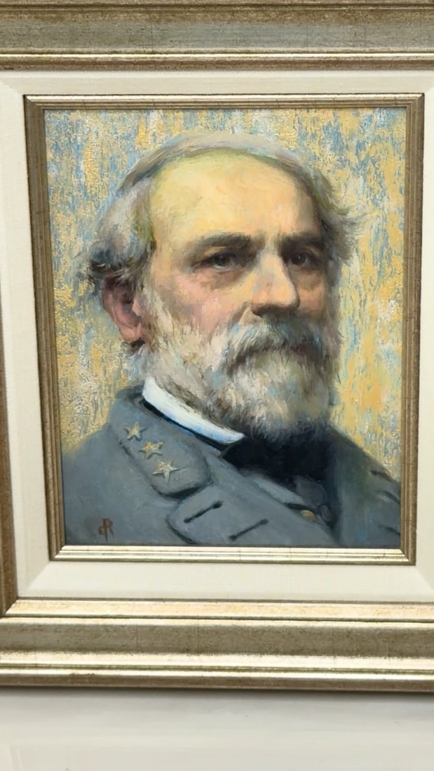Oil Portrait General Robert E. Lee Commander of the Armies Of Confederate States - 2