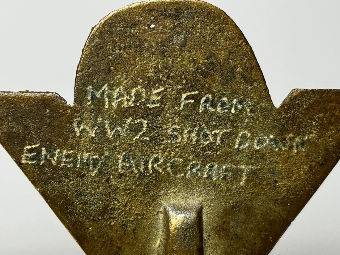 Historic WW2 Small Winston Churchill V For Victory Bronze Car Mascot Sculpture - 17