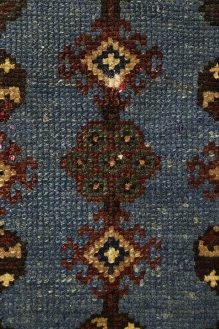 Antique Cream Tribal 4X6 Mazlaghan Persian Rug - 9