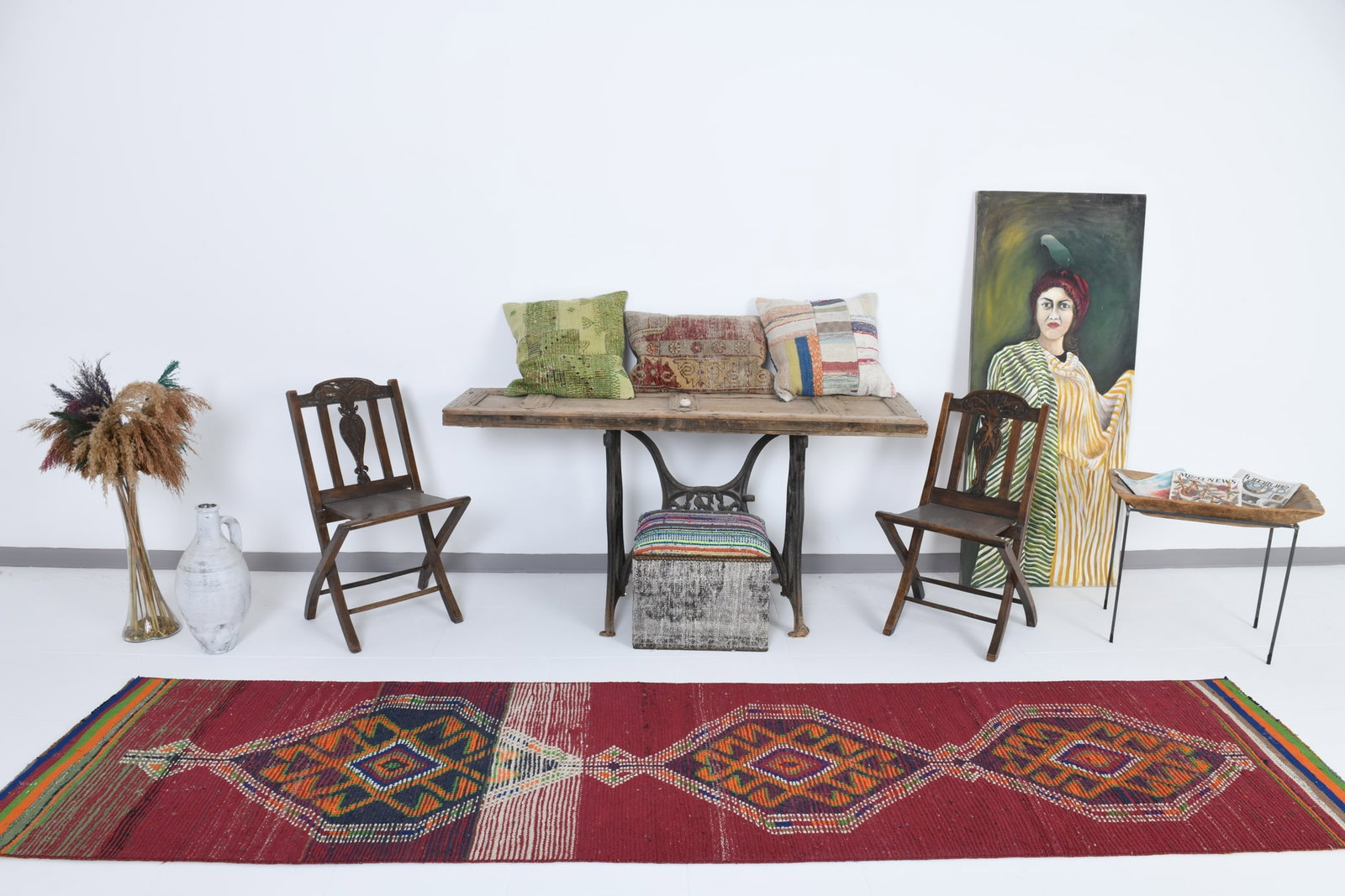 2'8'' x 11'8'' Turkish Vintage Runner Rug - 17875 - 2