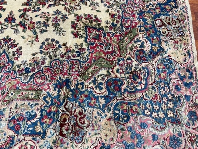 Antique square size Ravar kirman rug-3898 - 2