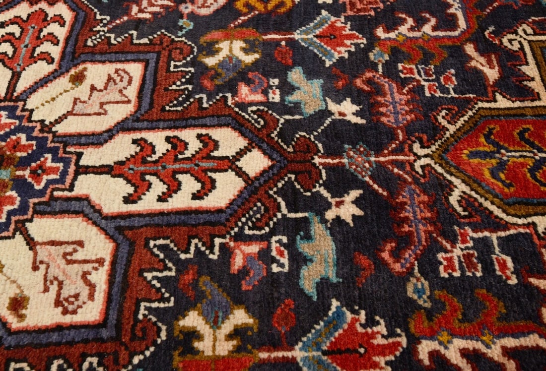 Vintage Plum Geometric 3X10 Ardebil Persian Runner Rug - 7