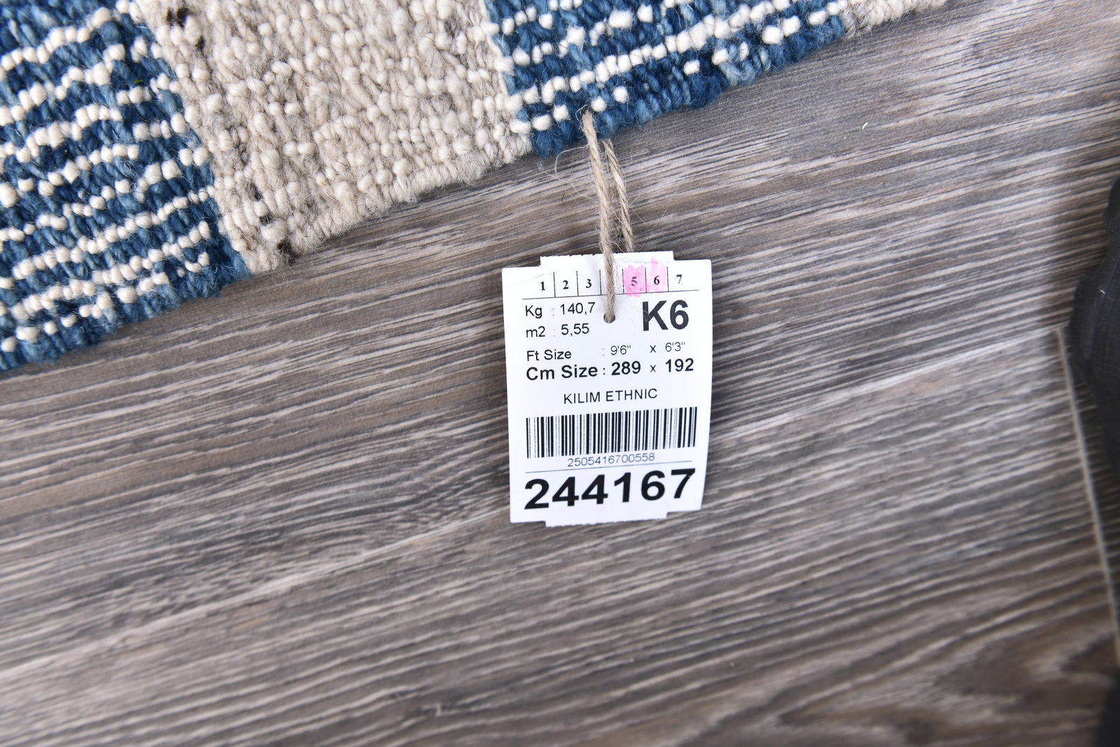 6'3'' x 9'5'' Handmade Vintage Wool Rug - 244167 - 15