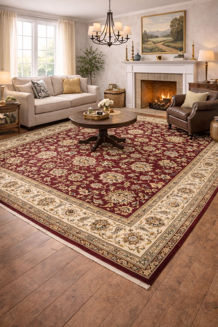 Vintage Red Traditional 8X12 Tabriz Persian Rug - 2