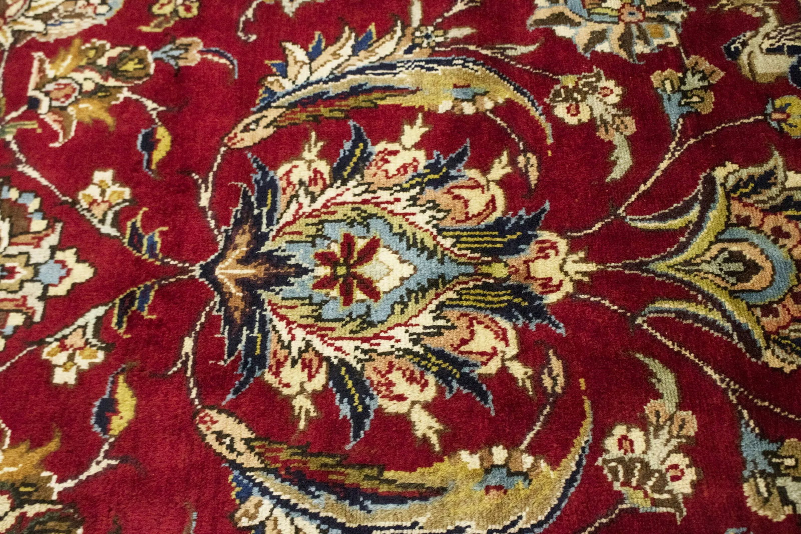 Vintage Red Traditional 8X12 Tabriz Persian Rug - 7