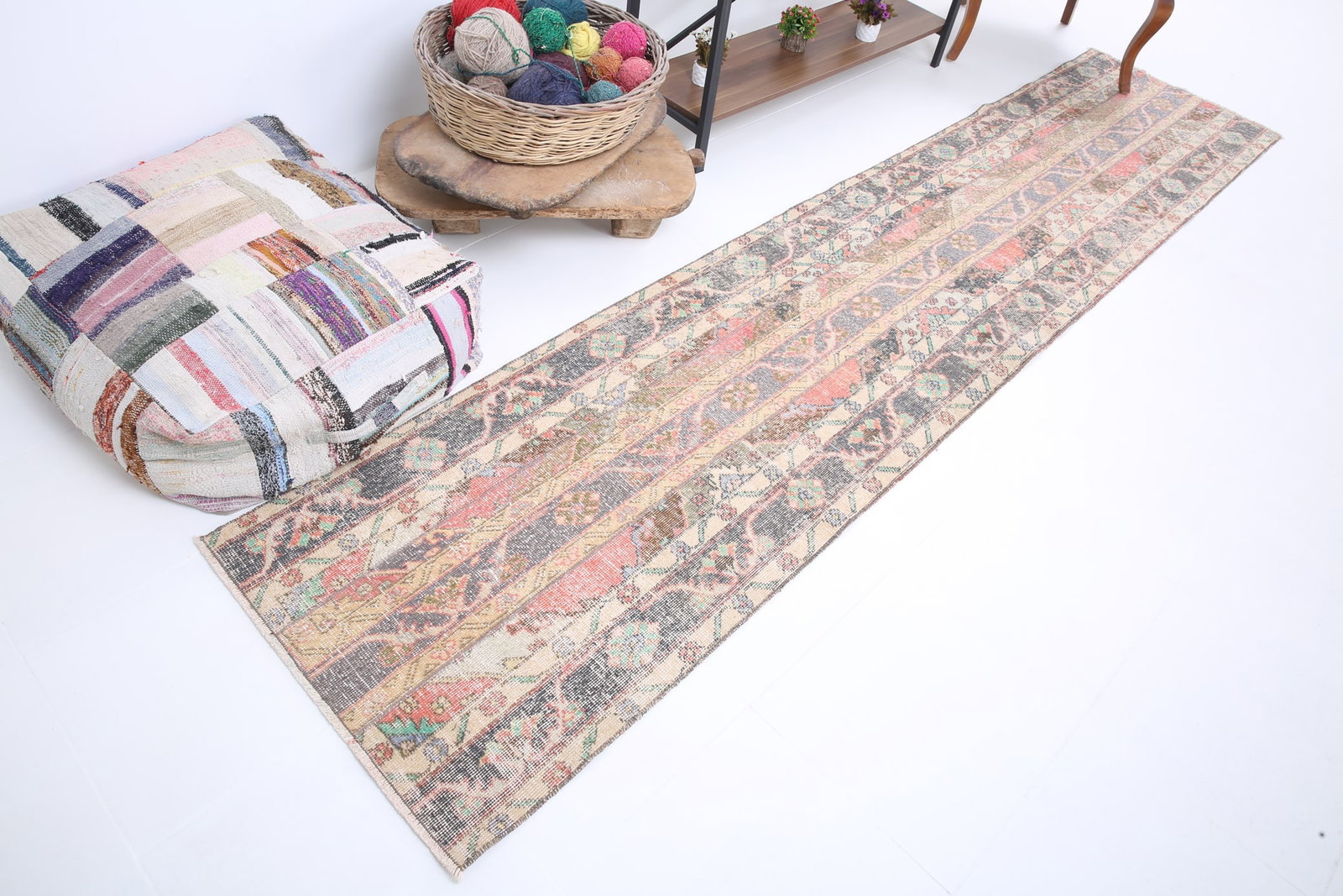2'5'' x 11'2'' Turkish Vintage Runner Rug - 6641 - 4