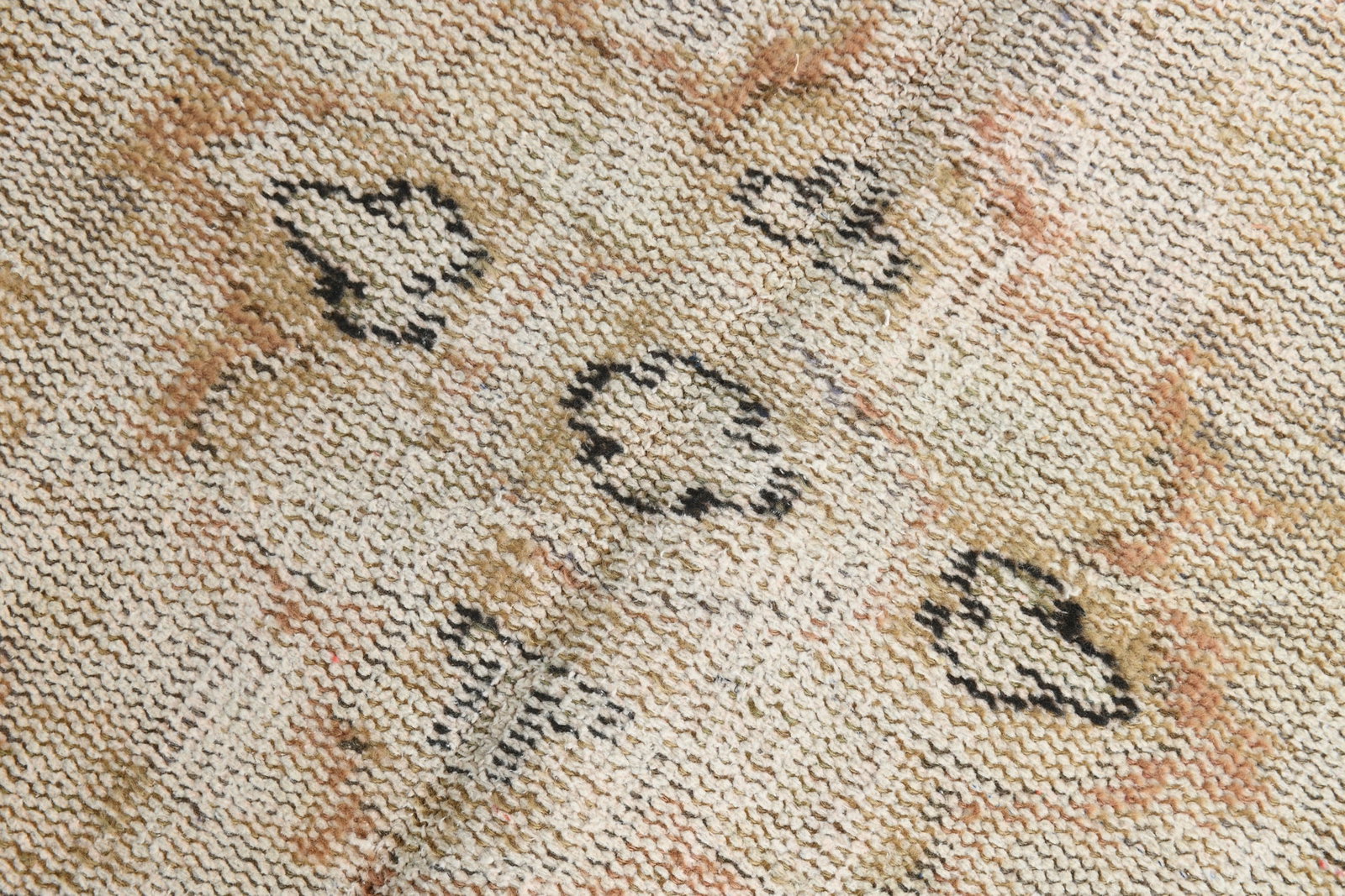 4'9'' x 8'9'' Handmade Vintage Wool Rug - 5311 - 7