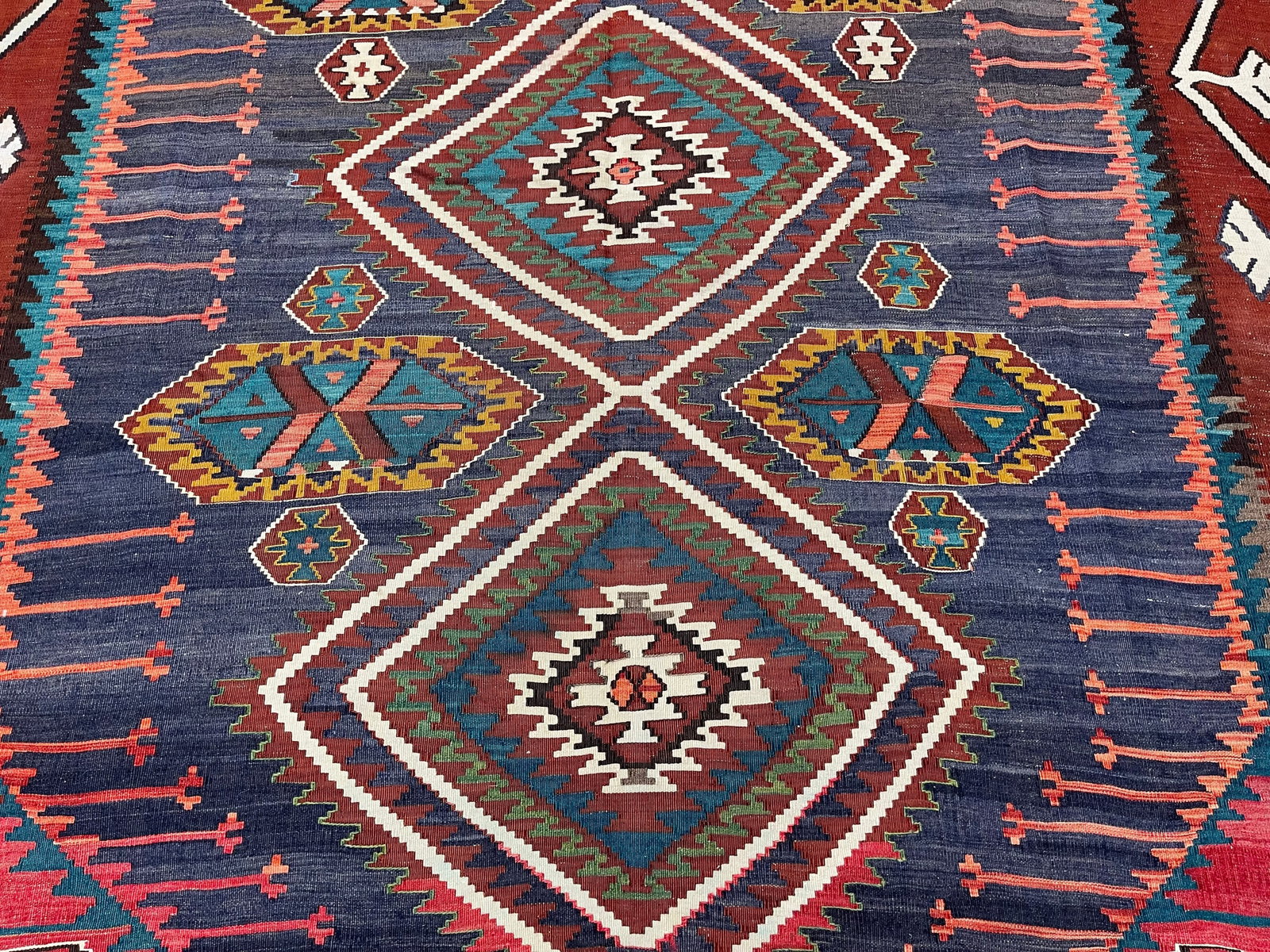 Antique Caucasain Kilim Rug-4894 - 3