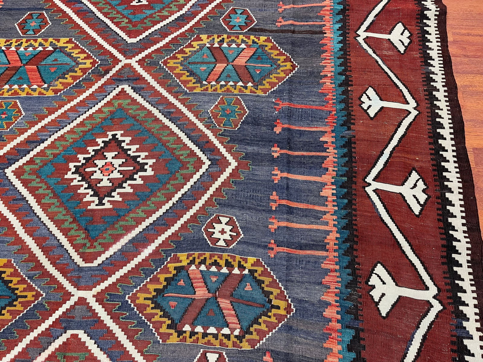 Antique Caucasain Kilim Rug-4894 - 6