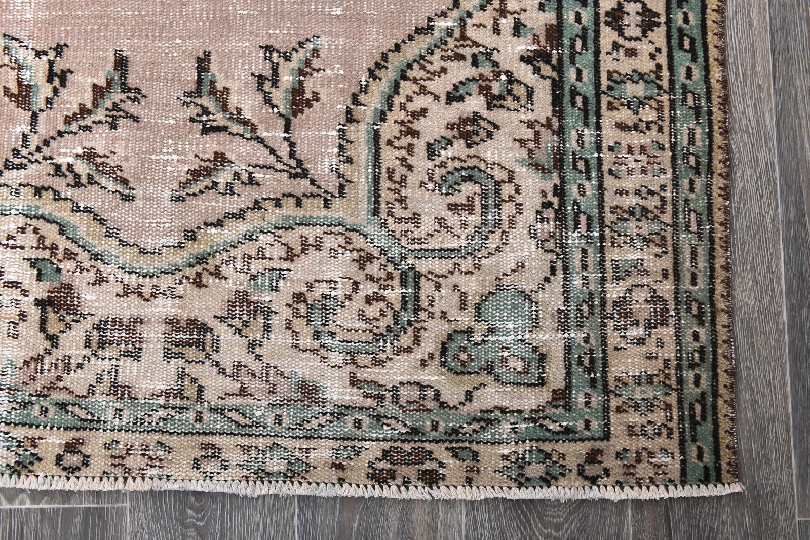 3'11'' x 6'6'' Handmade Vintage Wool Rug - 243933 - 10