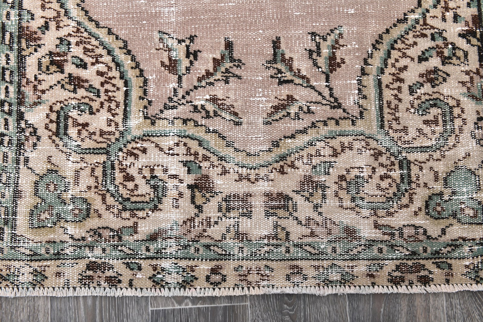 3'11'' x 6'6'' Handmade Vintage Wool Rug - 243933 - 9
