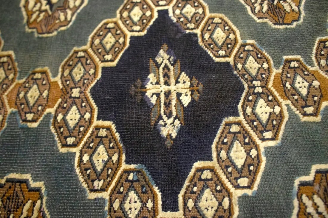 Antique Tribal Gray and Brown 4X6 Turkoman Persian Rug - 7