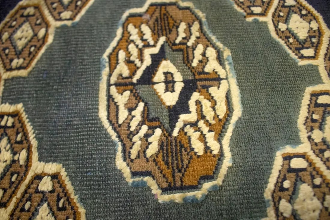 Antique Tribal Gray and Brown 4X6 Turkoman Persian Rug - 8