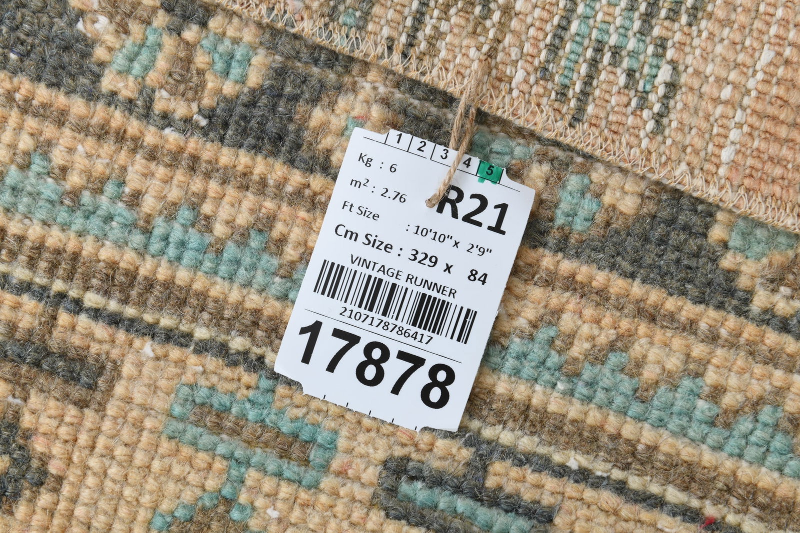 2'9'' x 10'9'' Turkish Vintage Runner Rug - 17878 - 16