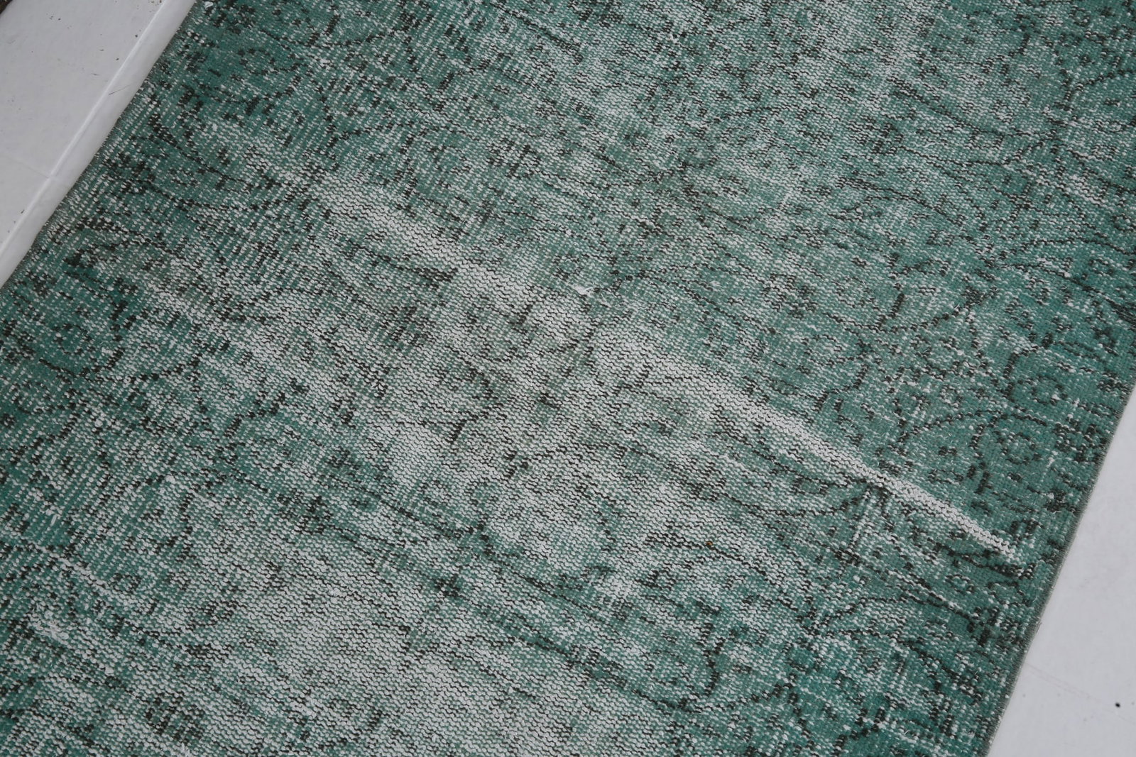 3'1'' x 6'5'' Handmade Vintage Wool Patchwork Rug - 1179 - 4