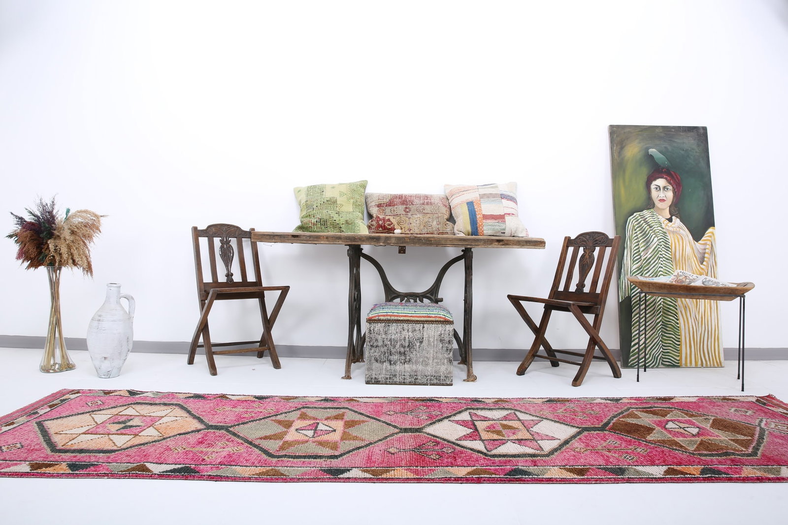 3'4'' x 11'6'' Vintage Wool Runner Rug - 18486 - 2