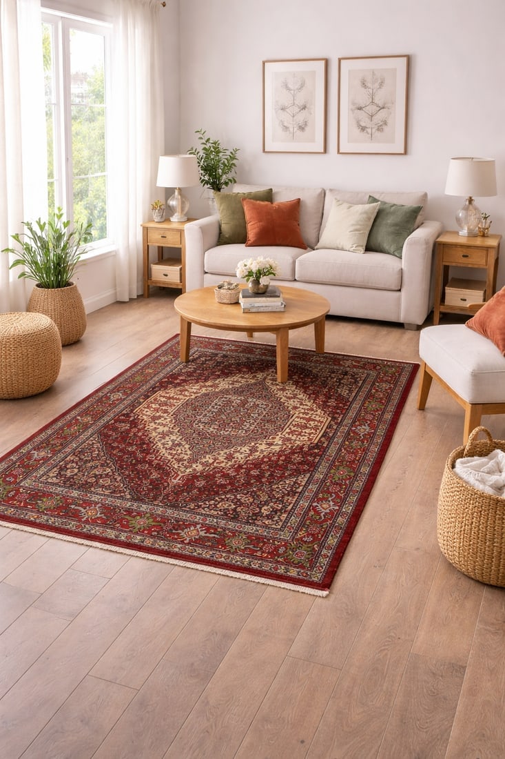 Vintage Beige Geometric 3X18 Ardebil Persian Runner Rug - 2