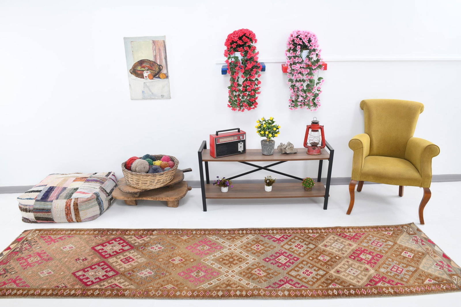 2'8'' x 11'3'' Handmade Vintage Wool Rug - 19005 - 2