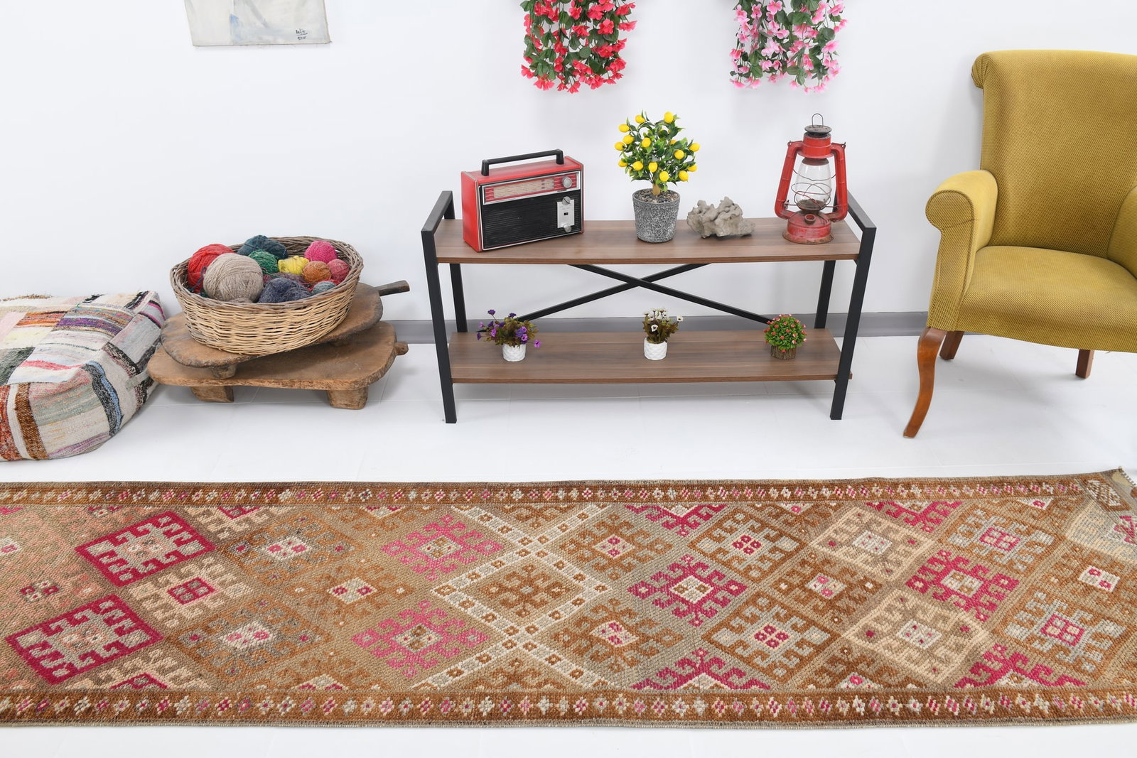 2'8'' x 11'3'' Handmade Vintage Wool Rug - 19005 - 3