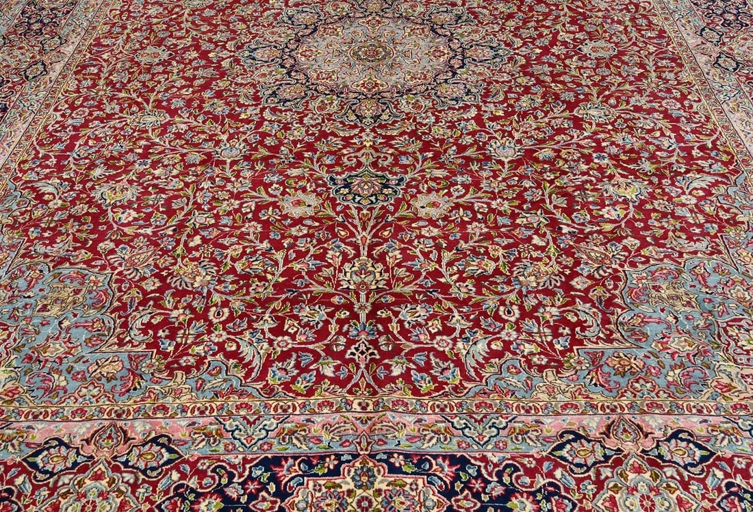 Vintage Traditional Floral 9'7X13'6 Kerman Persian Rug - 4
