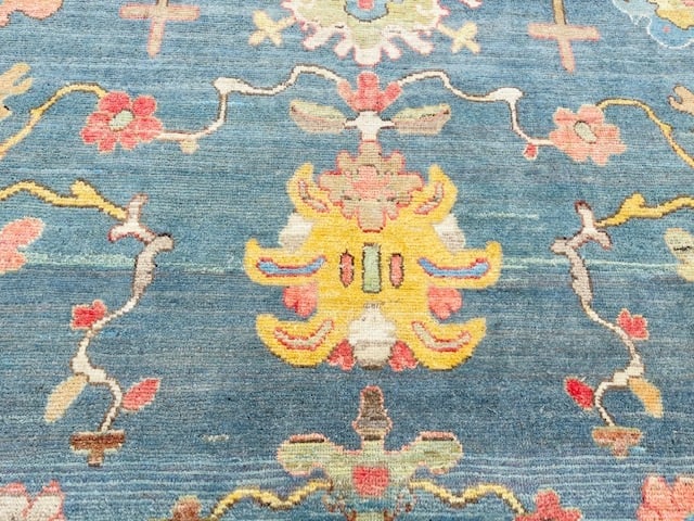 Decorative Vintage Large Turkish Ushak Rug-4871 - 5