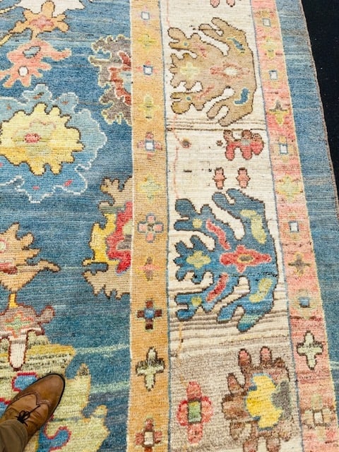 Decorative Vintage Large Turkish Ushak Rug-4871 - 8
