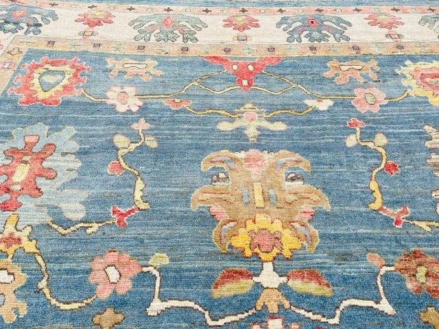 Decorative Vintage Large Turkish Ushak Rug-4871 - 9