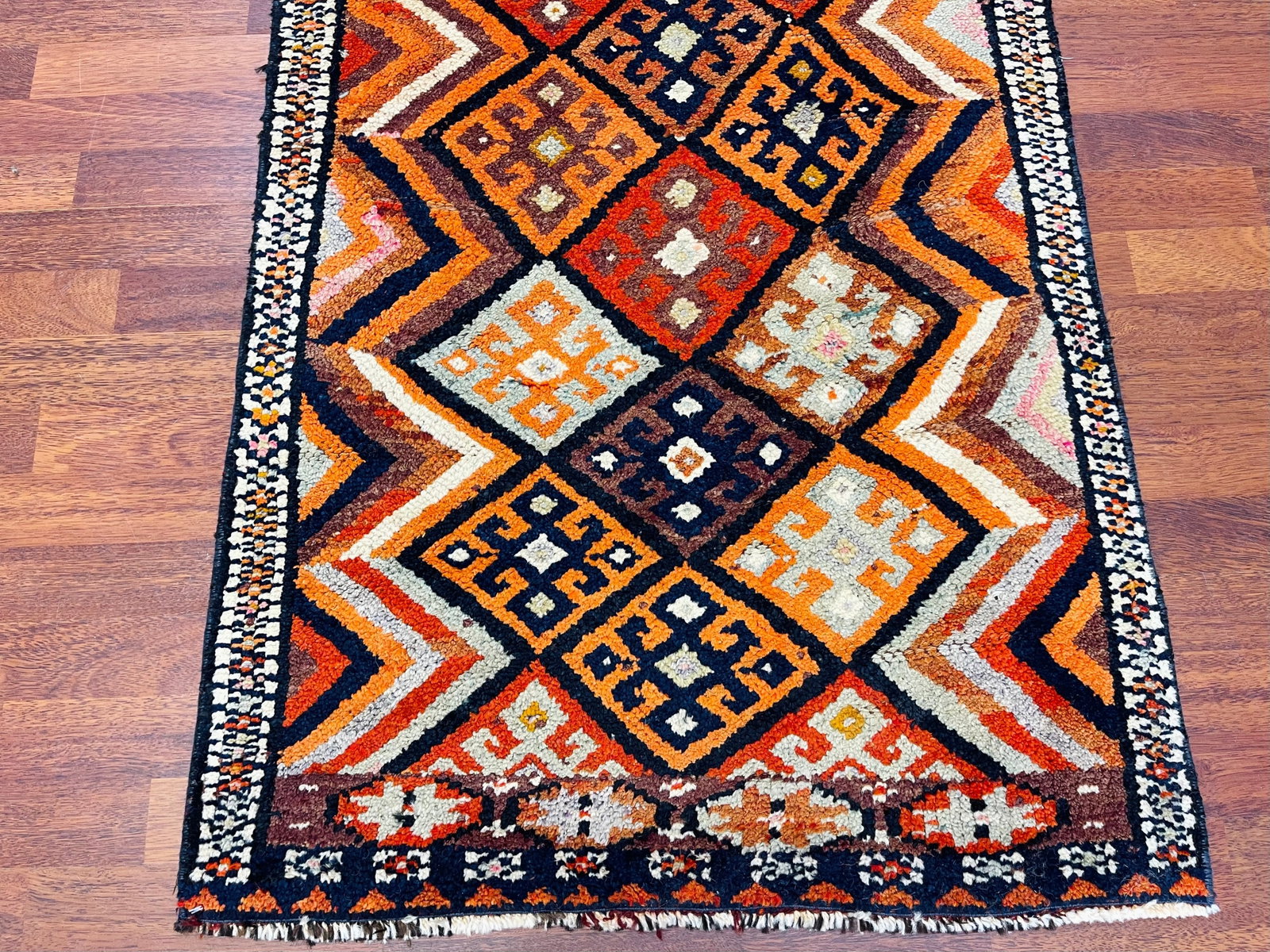 Antique Allover Design Turkish Caucasuan Runner-4879 - 2