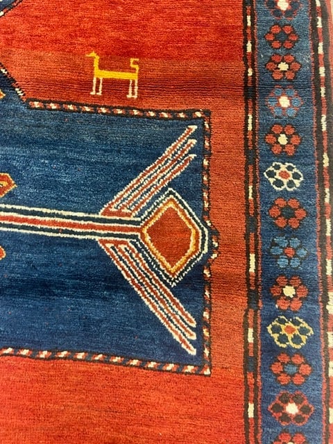 Antique kazak Caucasian rug-329 - 3