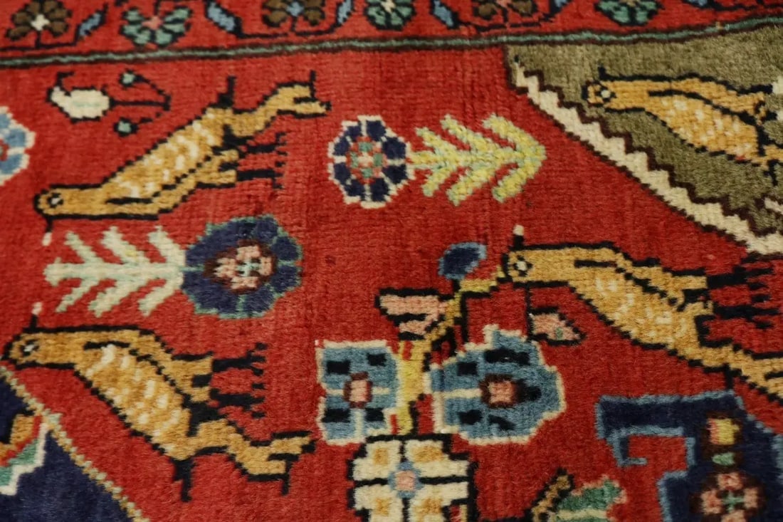 Vintage Brown Tribal 5X10 Koliaie Persian Rug - 8