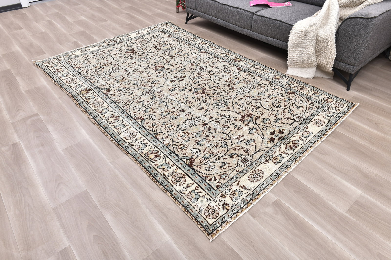 5'6'' x 8'9'' Turkish Vintage Runner Rug - 242328 - 2