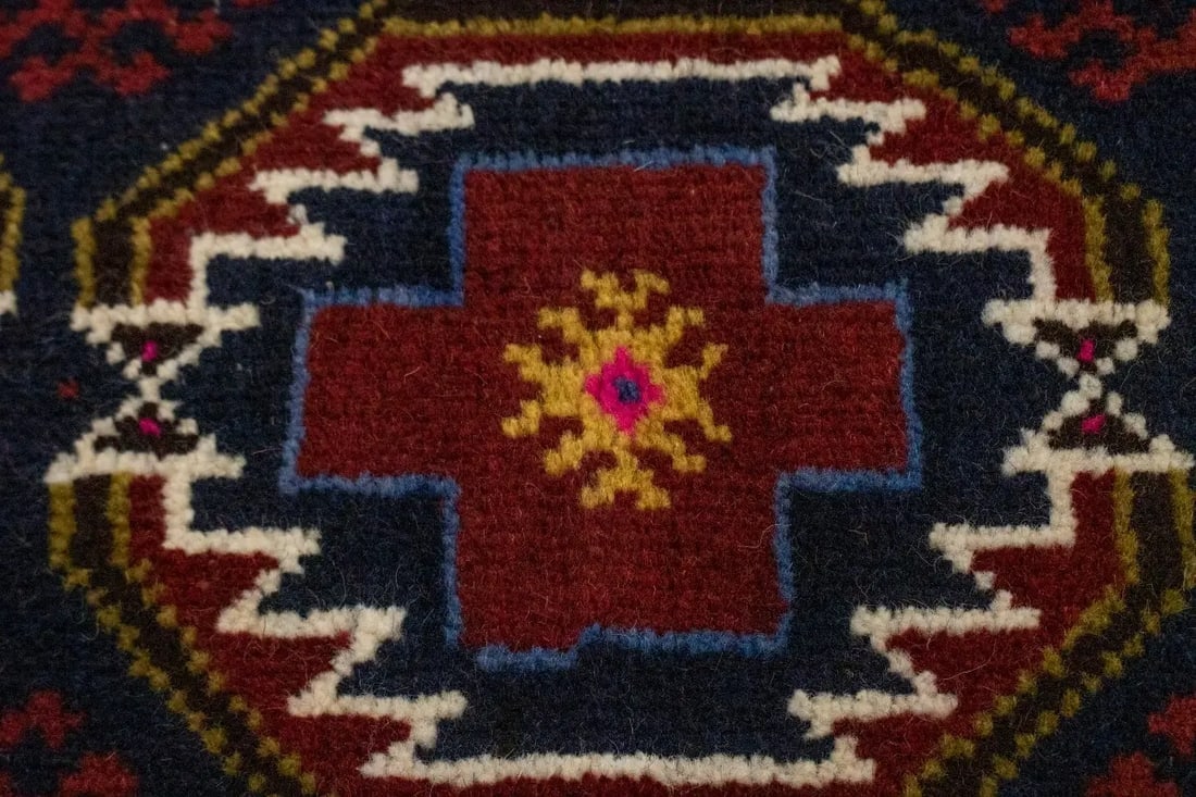 Vintage Red Tribal 3'3X6'6 Balouch Persian Rug - 7