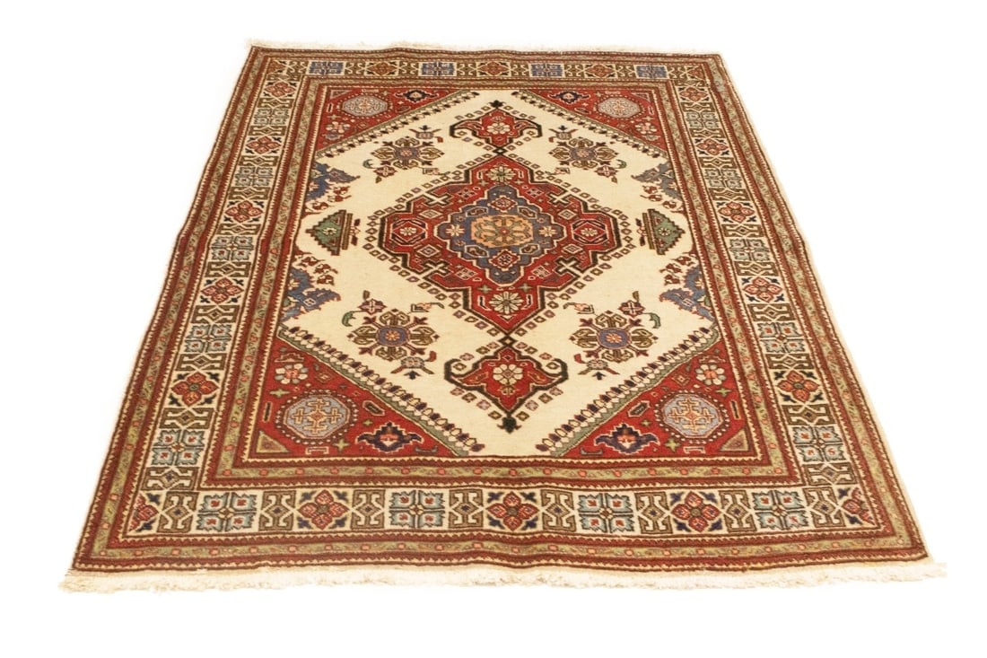 Vintage Cream Floral 3'4X9'6 Mood Persian Runner Rug - 3