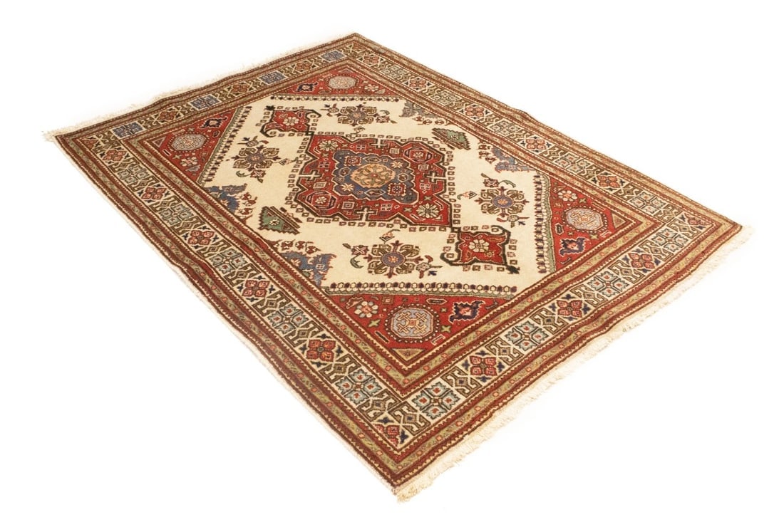 Vintage Cream Floral 3'4X9'6 Mood Persian Runner Rug - 4