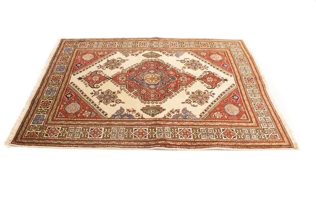 Vintage Cream Floral 3'4X9'6 Mood Persian Runner Rug - 5