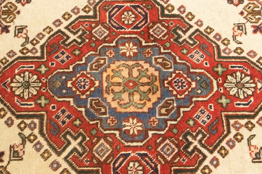 Vintage Cream Floral 3'4X9'6 Mood Persian Runner Rug - 9