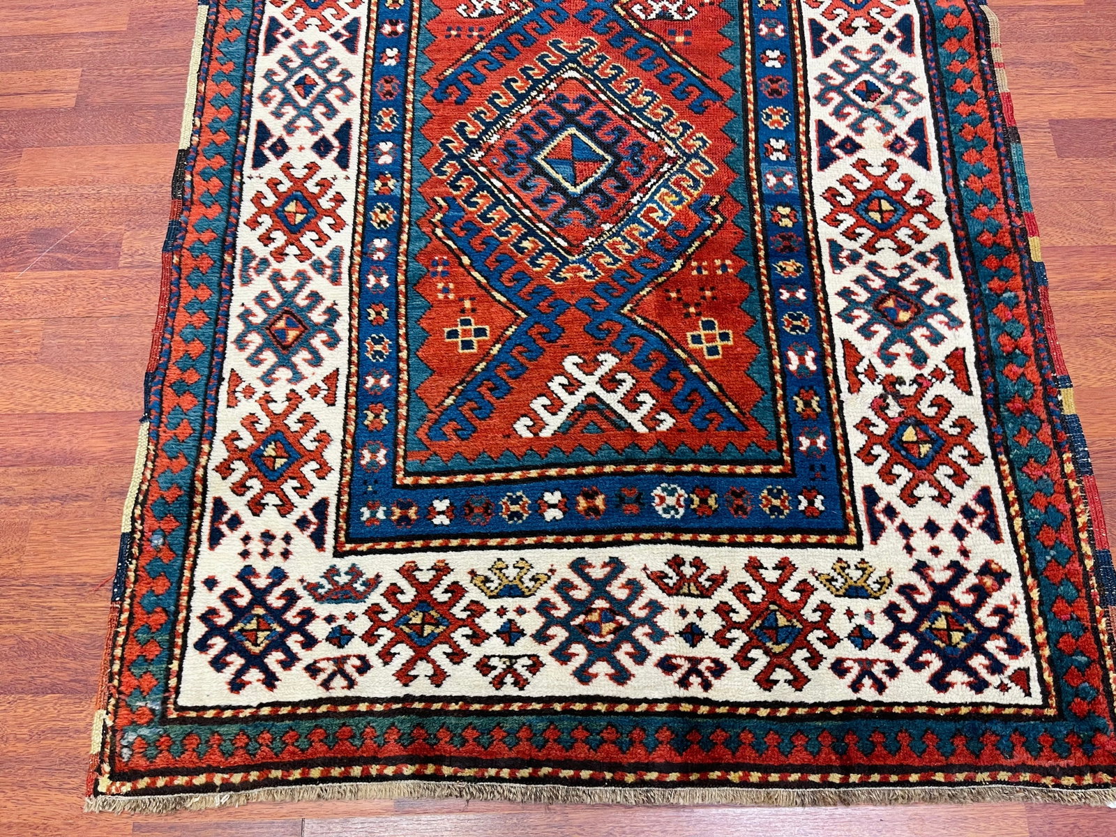 Antique Kazak caucasian Rug-4869 - 2