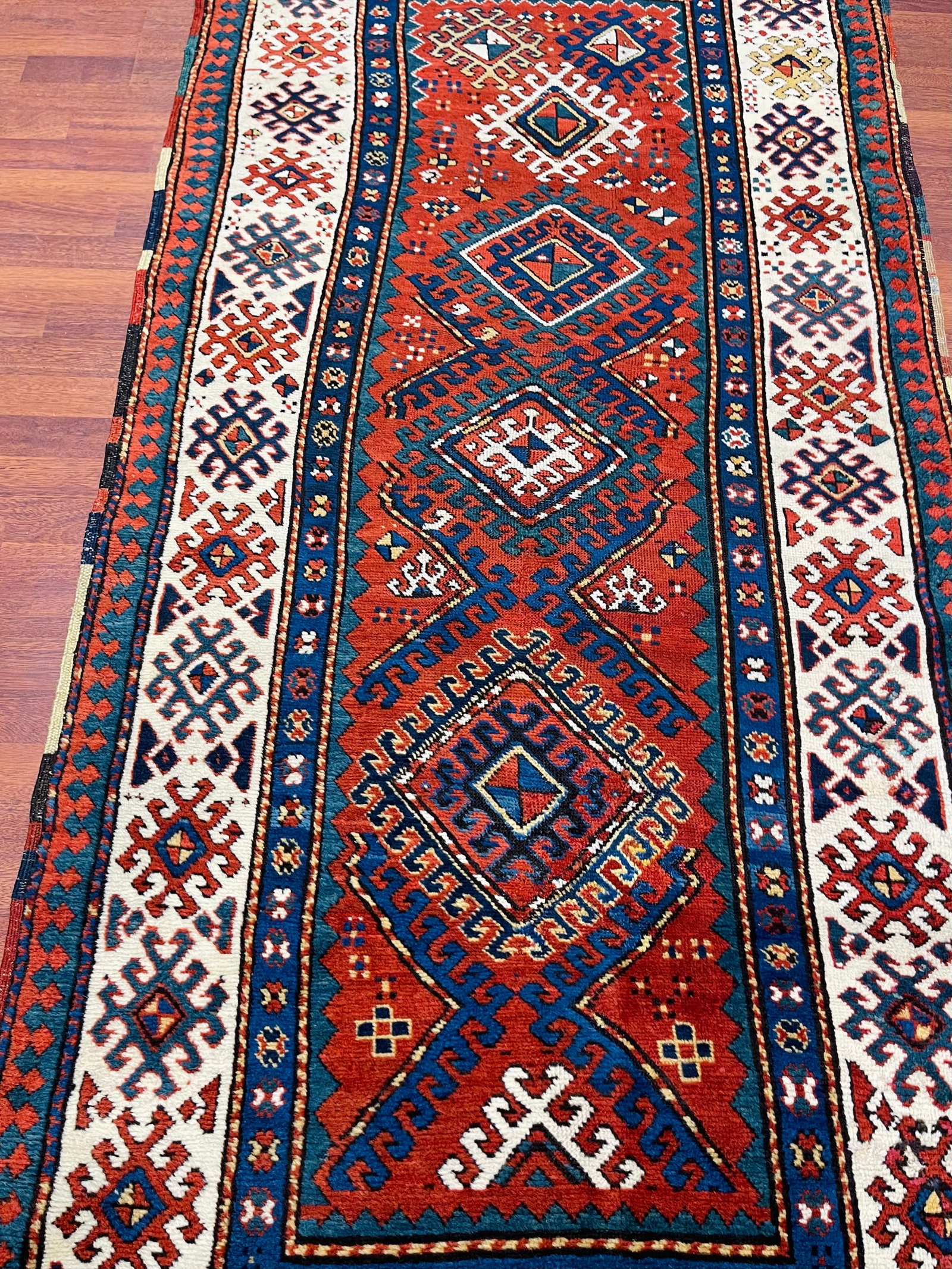 Antique Kazak caucasian Rug-4869 - 3