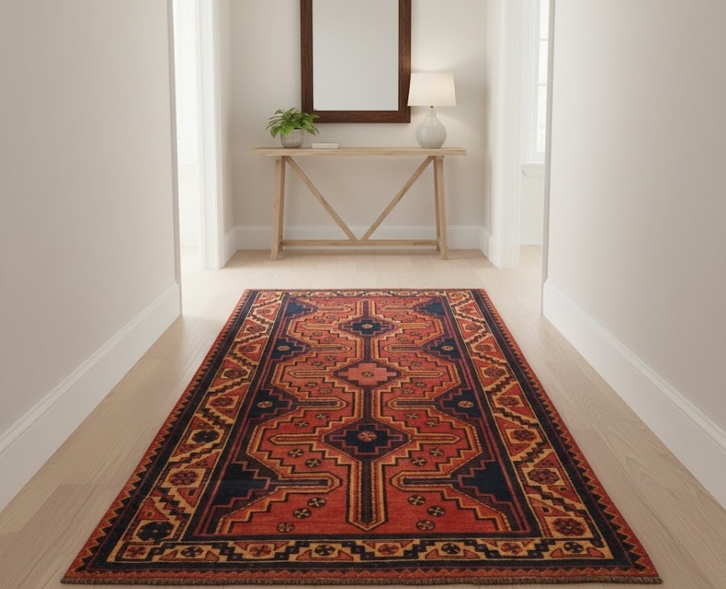 Vintage Tribal Red 4X8 Shiraz Persian Rug - 2