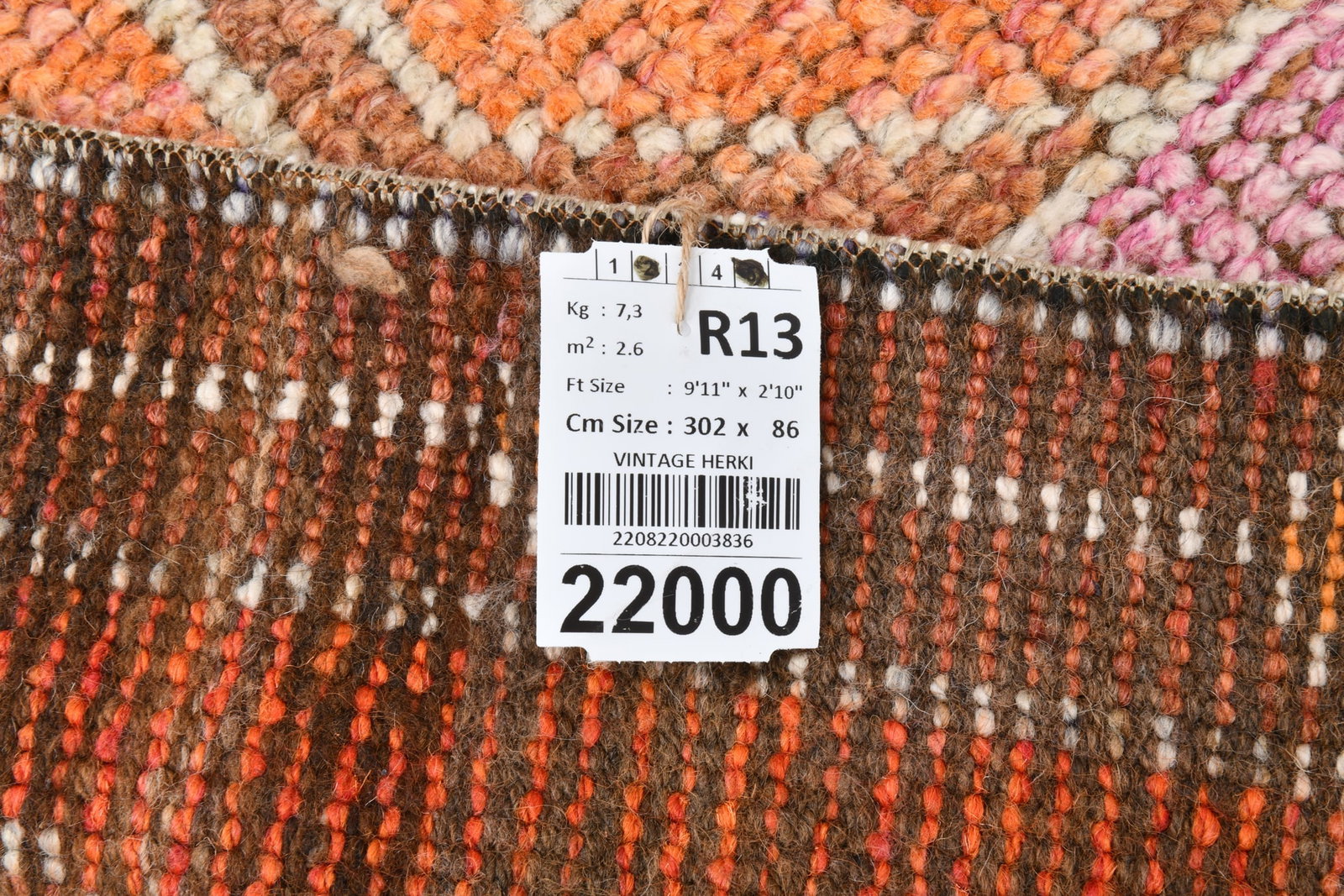 2'9'' x 9'10'' Unique Handmade Vintage Rug - 22000 - 20