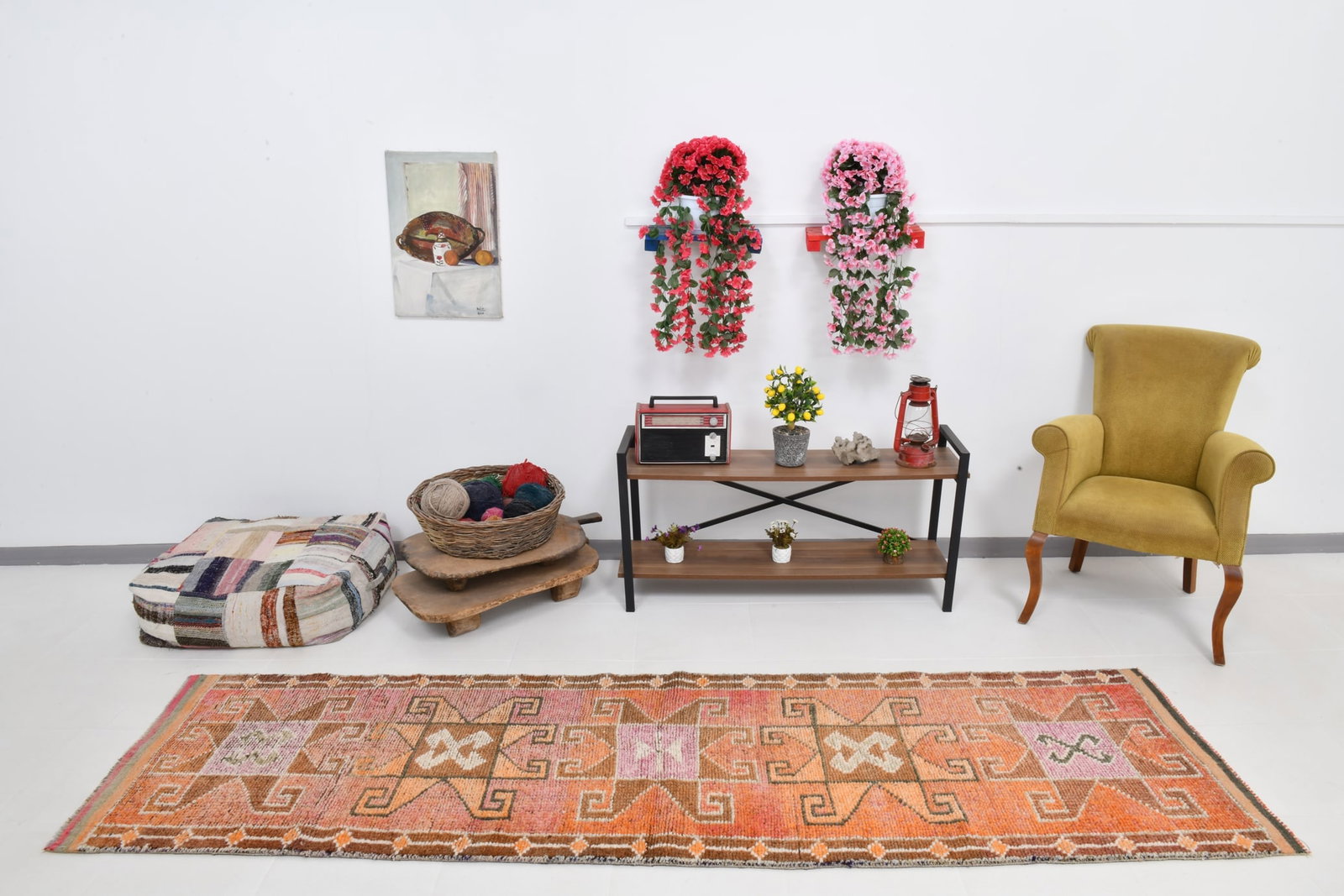 2'9'' x 9'10'' Unique Handmade Vintage Rug - 22000 - 2