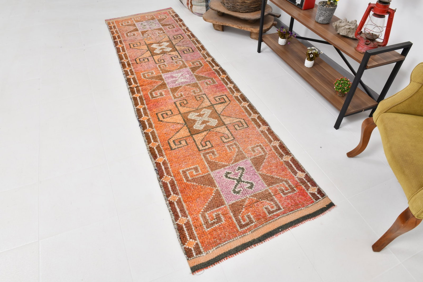 2'9'' x 9'10'' Unique Handmade Vintage Rug - 22000 - 4