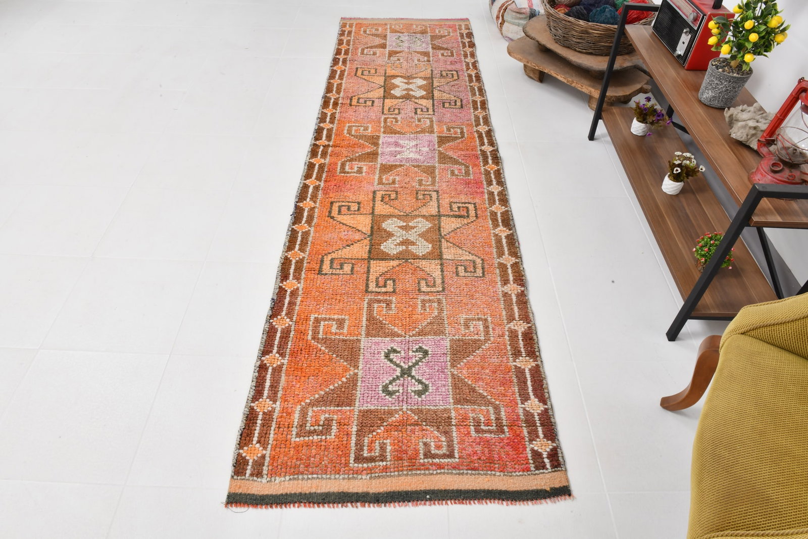 2'9'' x 9'10'' Unique Handmade Vintage Rug - 22000 - 5