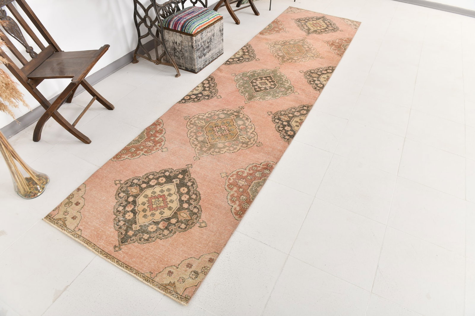 3'0'' x 11'10'' Turkish Vintage Runner Rug - 23994 - 4
