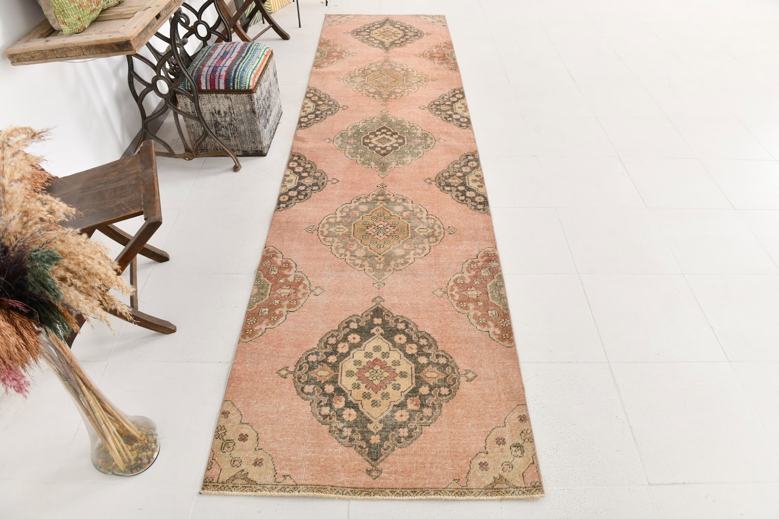 3'0'' x 11'10'' Turkish Vintage Runner Rug - 23994 - 5