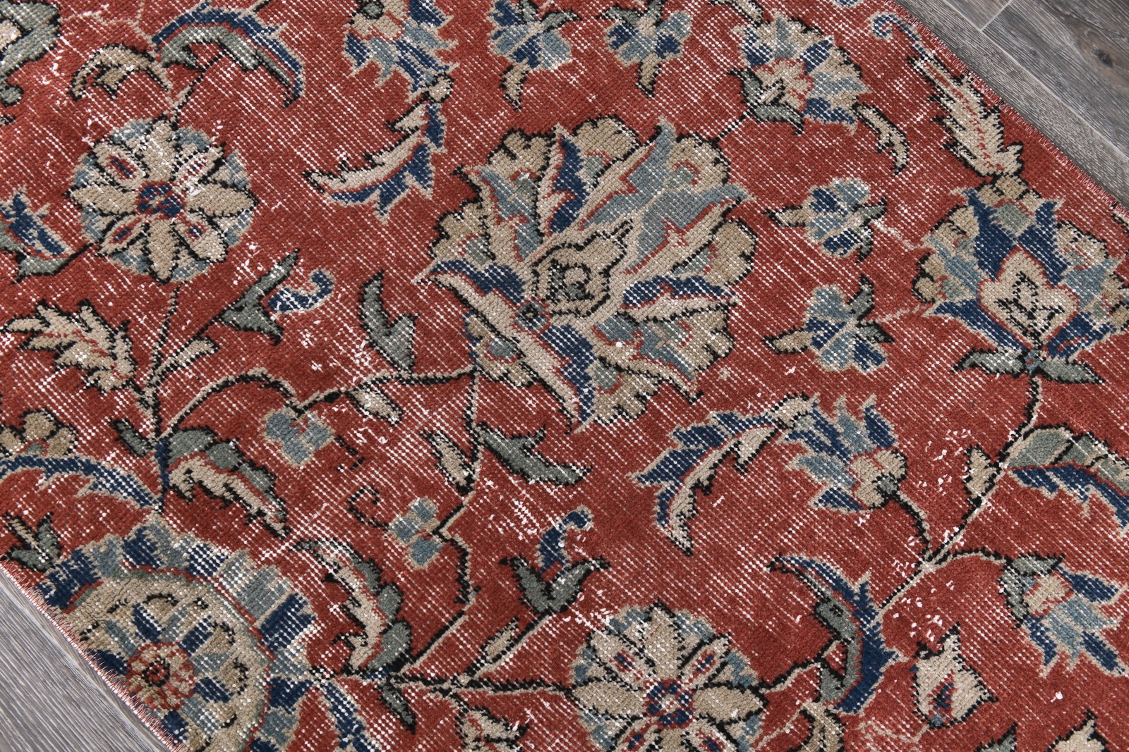 2'7'' x 10'7'' Handmade Vintage Wool Rug - 243967 - 4