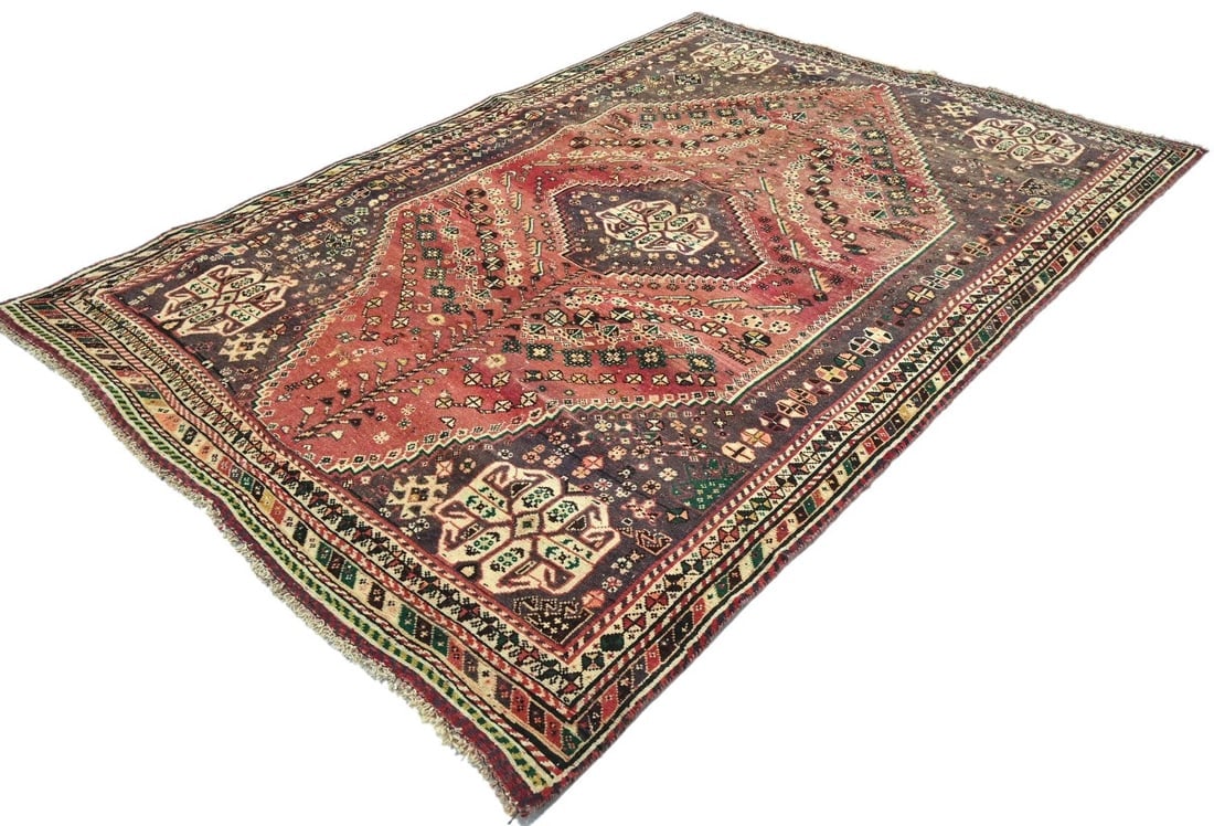 Antique Muted Tribal 5'4X7'7 Distressed Vintage Oriental Rug - 5