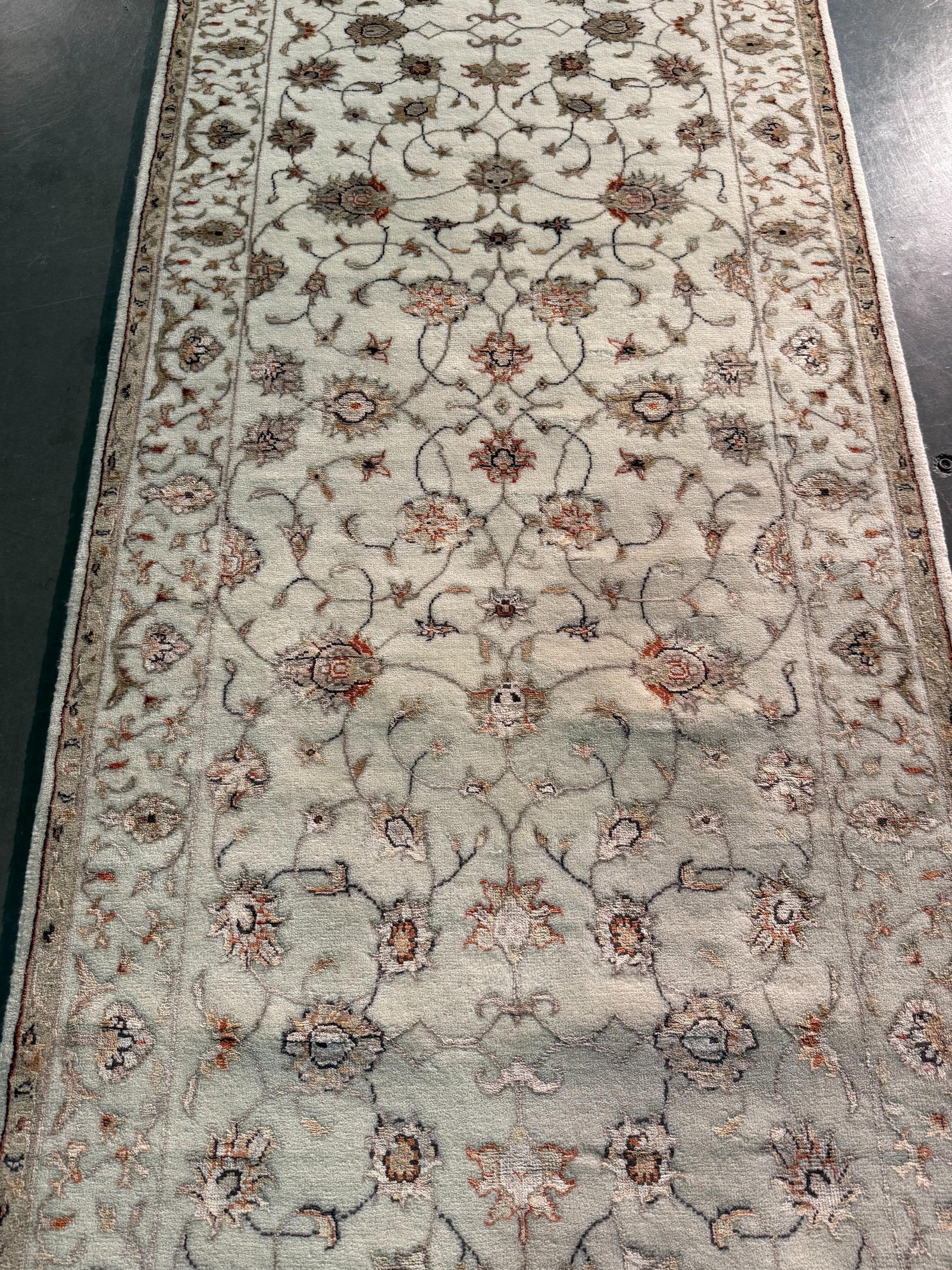 Exquisite Silk and Wool Persian Runner 2.8x12 - 7