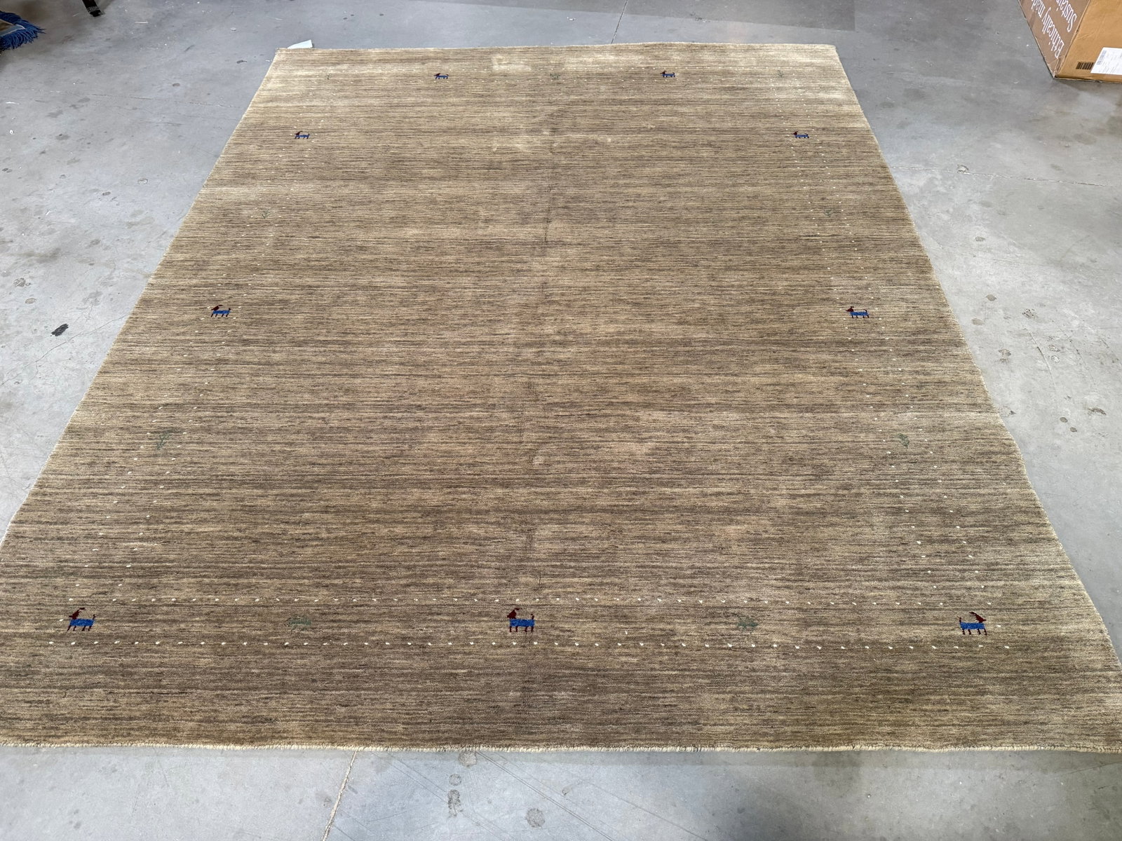 Magnificent Gabbeh Rug 8x9.9: Title:Magnificent Gabbeh Rug 8x9.9 Description:Decorative Fine weave Gabbeh rug, 100% natural Veggie Dyes Wool pile , in textured earthtone color , Hand Knotted in India,8x9.9 Reserve: $900.00 Shippin